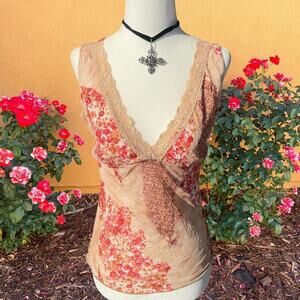 Fairy core 90s sheer babydoll tie back cami